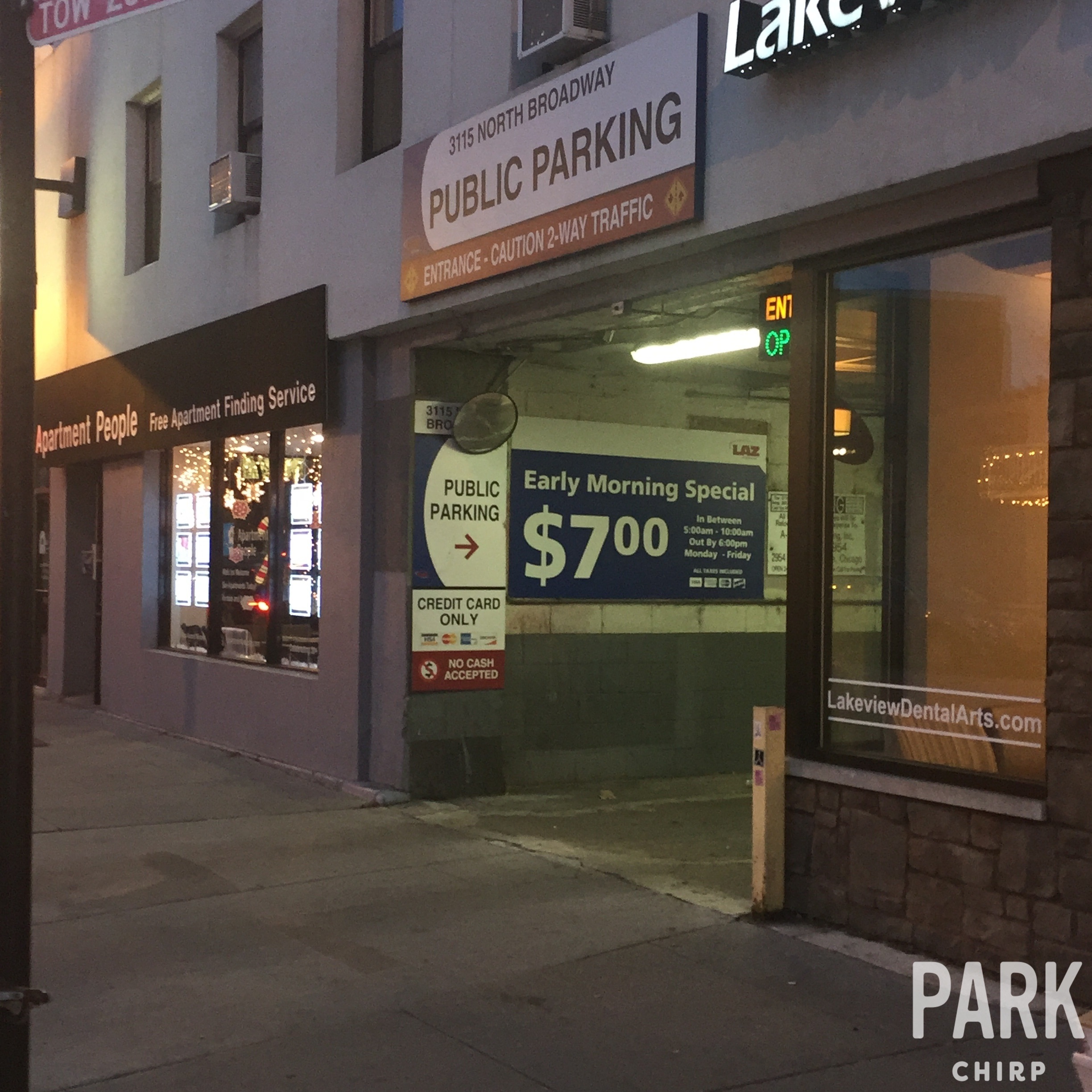 3115 N. Broadway St. Parking Garage Reserve Parking for 3115 N. Broadway