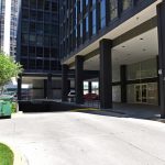 Wide shot of the 900-910 N Lakeshore Drive high-rise buildings