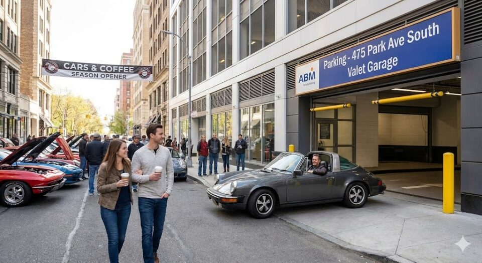 Parking for Cars & Coffee Season Opener