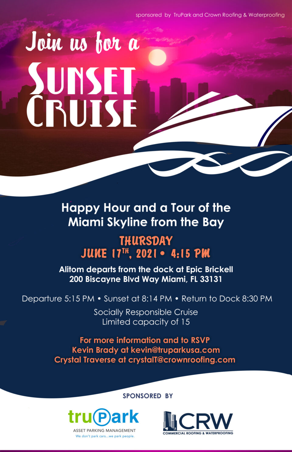 TruPark Sponsors Sunset Cruise in Miami